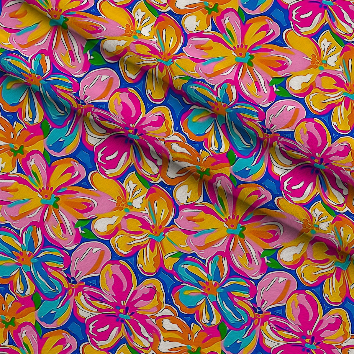 Neon Petal Pop Pattern 15 Minky Fabric