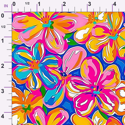 Neon Petal Pop Pattern 15 Minky Fabric