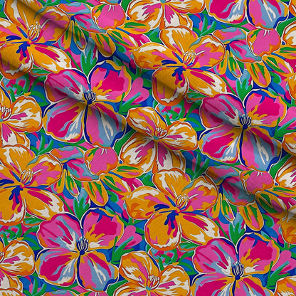 Neon Petal Pop Pattern 8 Minky Fabric