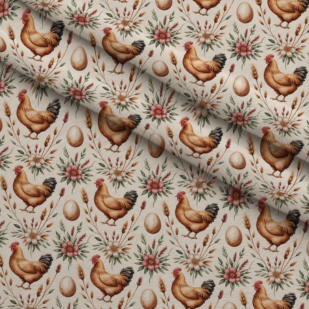 Nesting Hens Pattern 10 Minky Fabric