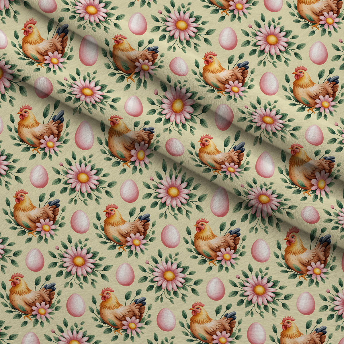 Nesting Hens Pattern 12 Minky Fabric