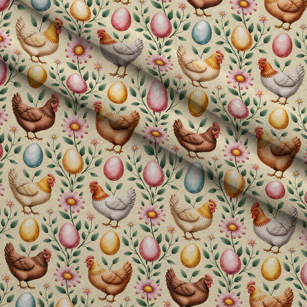 Nesting Hens Pattern 14 Minky Fabric