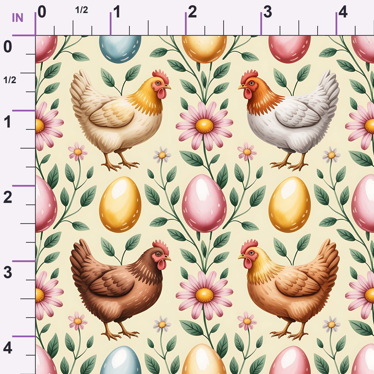 Nesting Hens Pattern 14 Minky Fabric