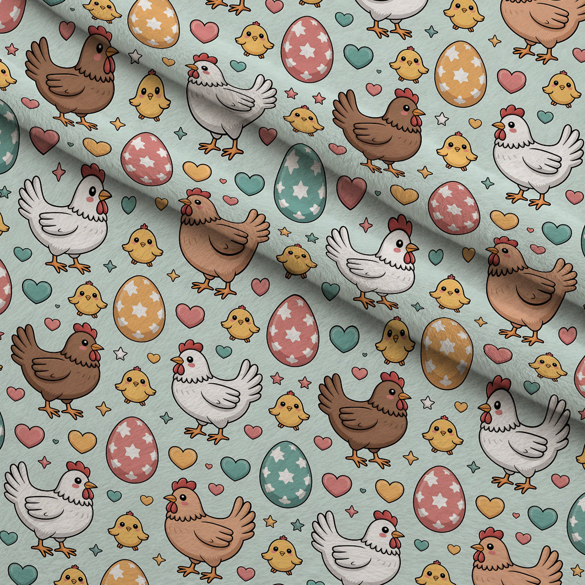 Nesting Hens Pattern 18 Minky Fabric