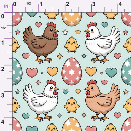 Nesting Hens Pattern 18 Minky Fabric