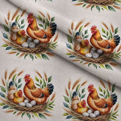 Nesting Hens Pattern 23 Minky Fabric