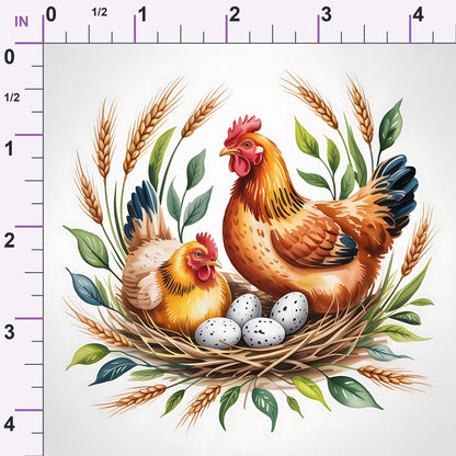 Nesting Hens Pattern 23 Minky Fabric