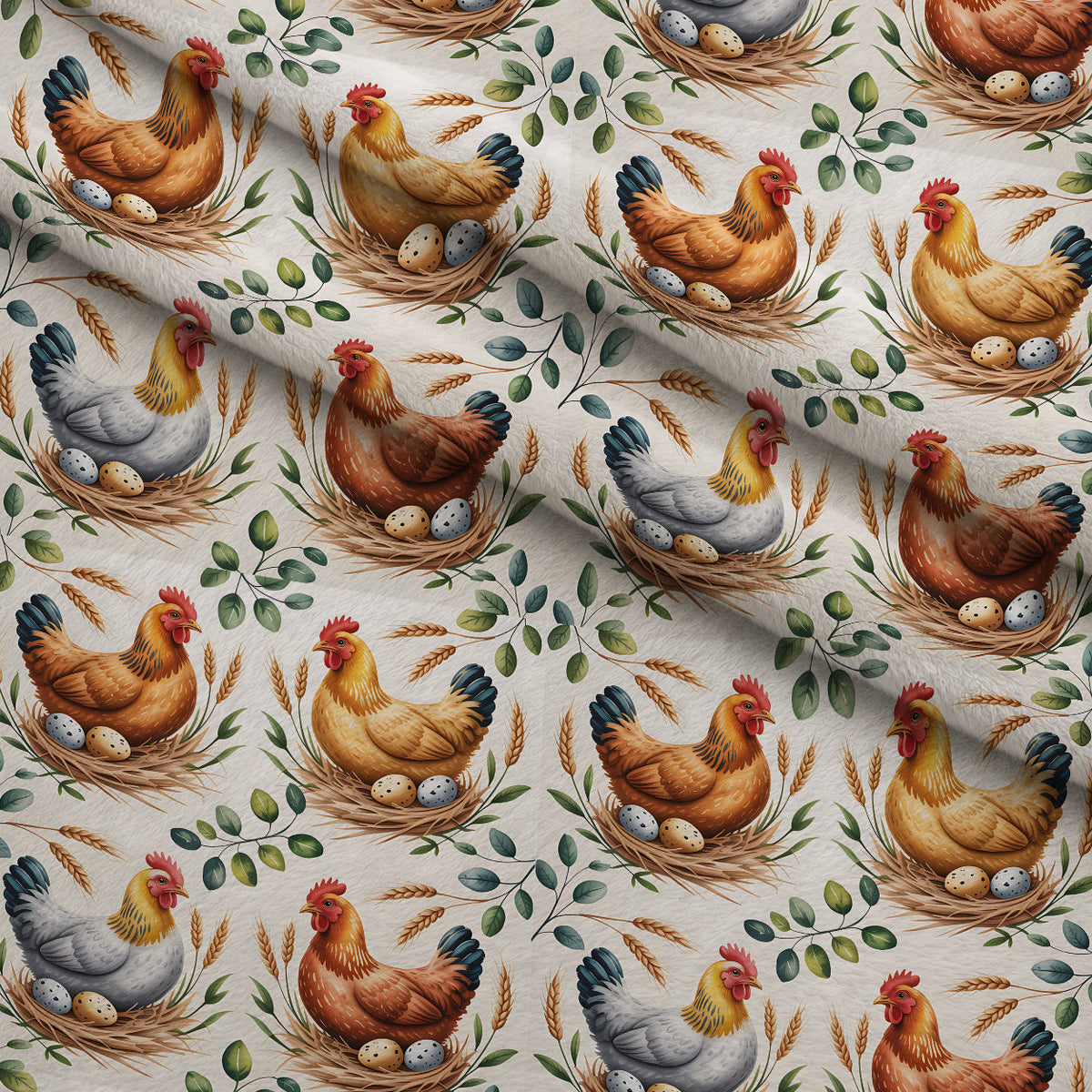 Nesting Hens Pattern 24 Minky Fabric