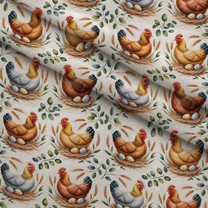 Nesting Hens Pattern 24 Minky Fabric