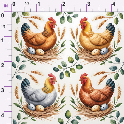 Nesting Hens Pattern 24 Minky Fabric