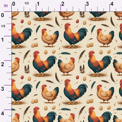 Nesting Hens Pattern 25 Minky Fabric
