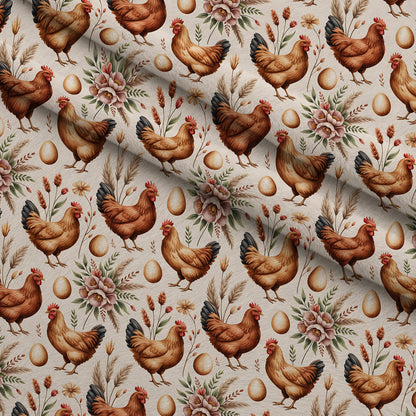 Nesting Hens Pattern 8 Minky Fabric