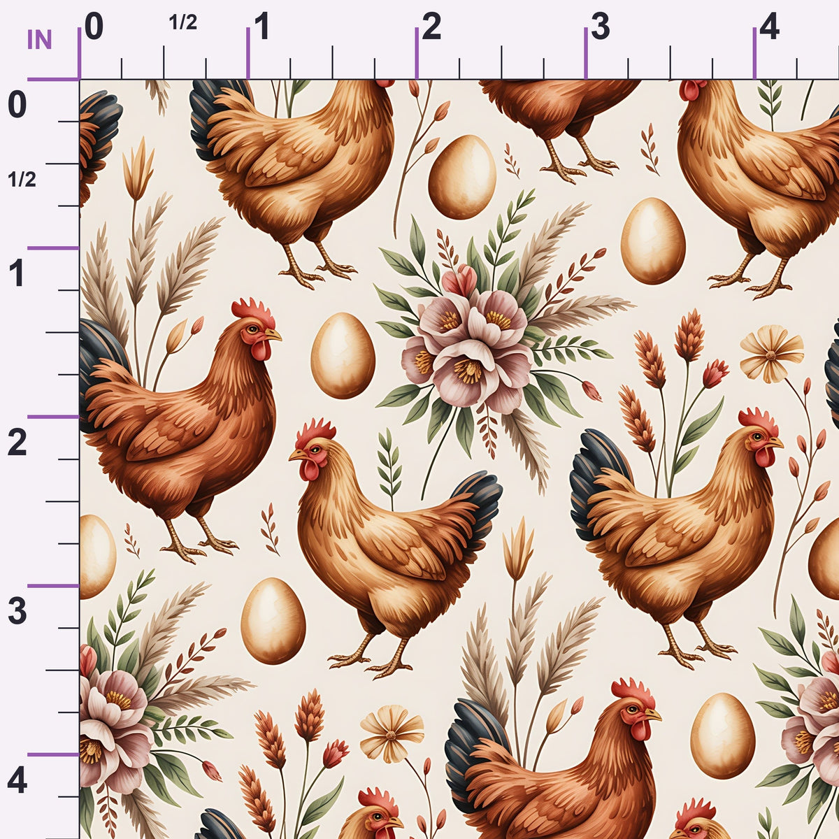 Nesting Hens Pattern 8 Minky Fabric