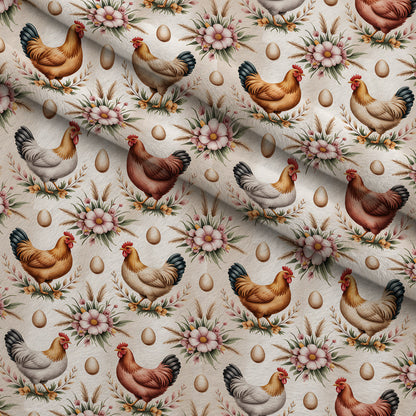 Nesting Hens Pattern 9 Minky Fabric