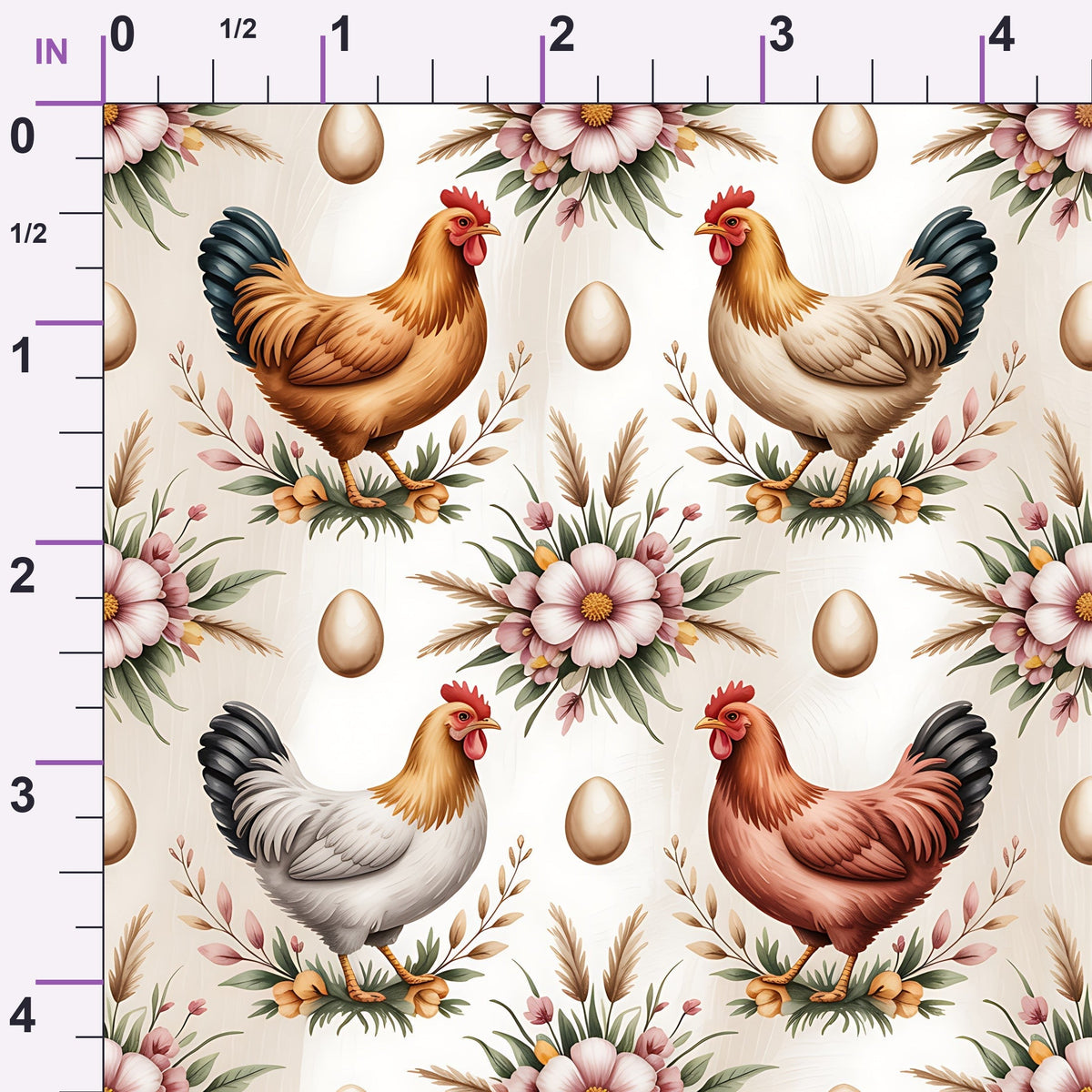 Nesting Hens Pattern 9 Minky Fabric
