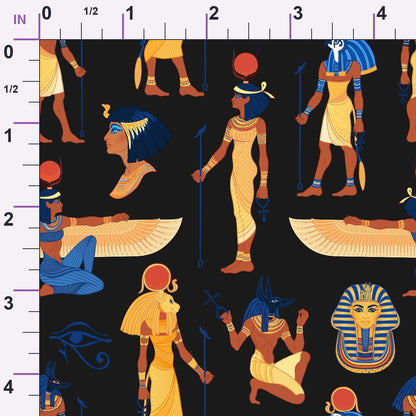 Nile Deities Pattern 10 Minky Fabric