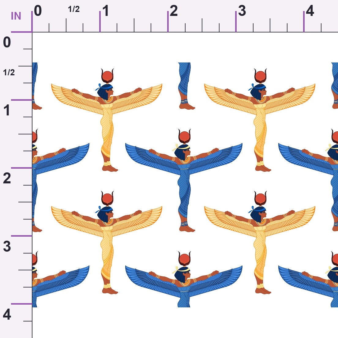 Nile Deities Pattern 12 Minky Fabric