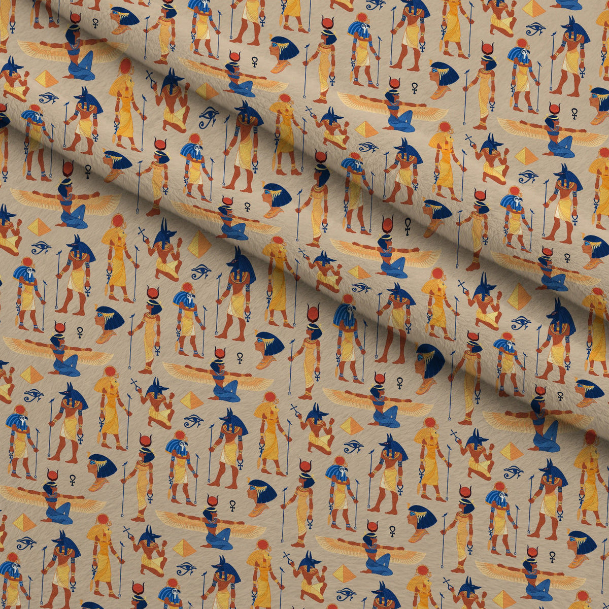 Nile Deities Pattern 14 Minky Fabric
