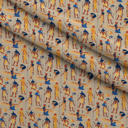 Nile Deities Pattern 14 Minky Fabric