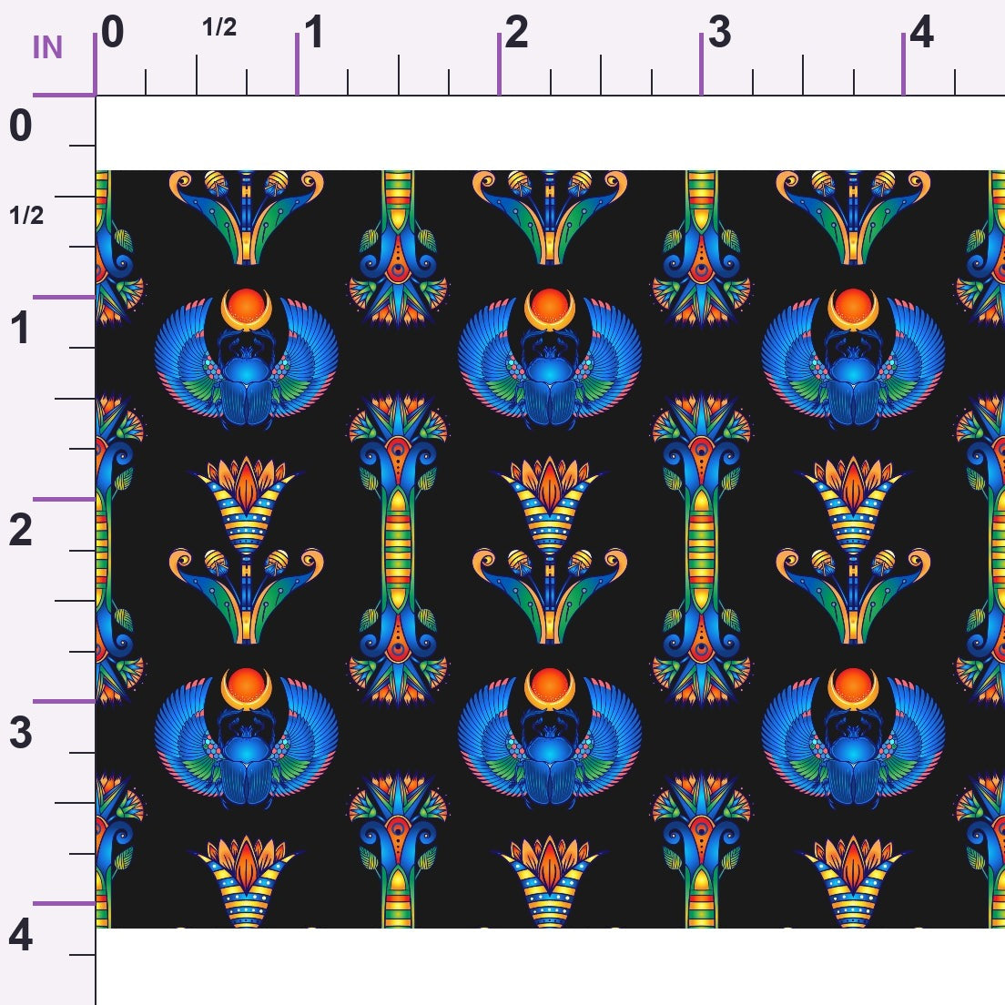 Nile Deities Pattern 3 Minky Fabric