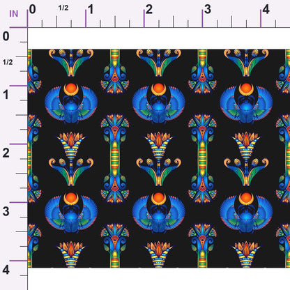 Nile Deities Pattern 3 Minky Fabric