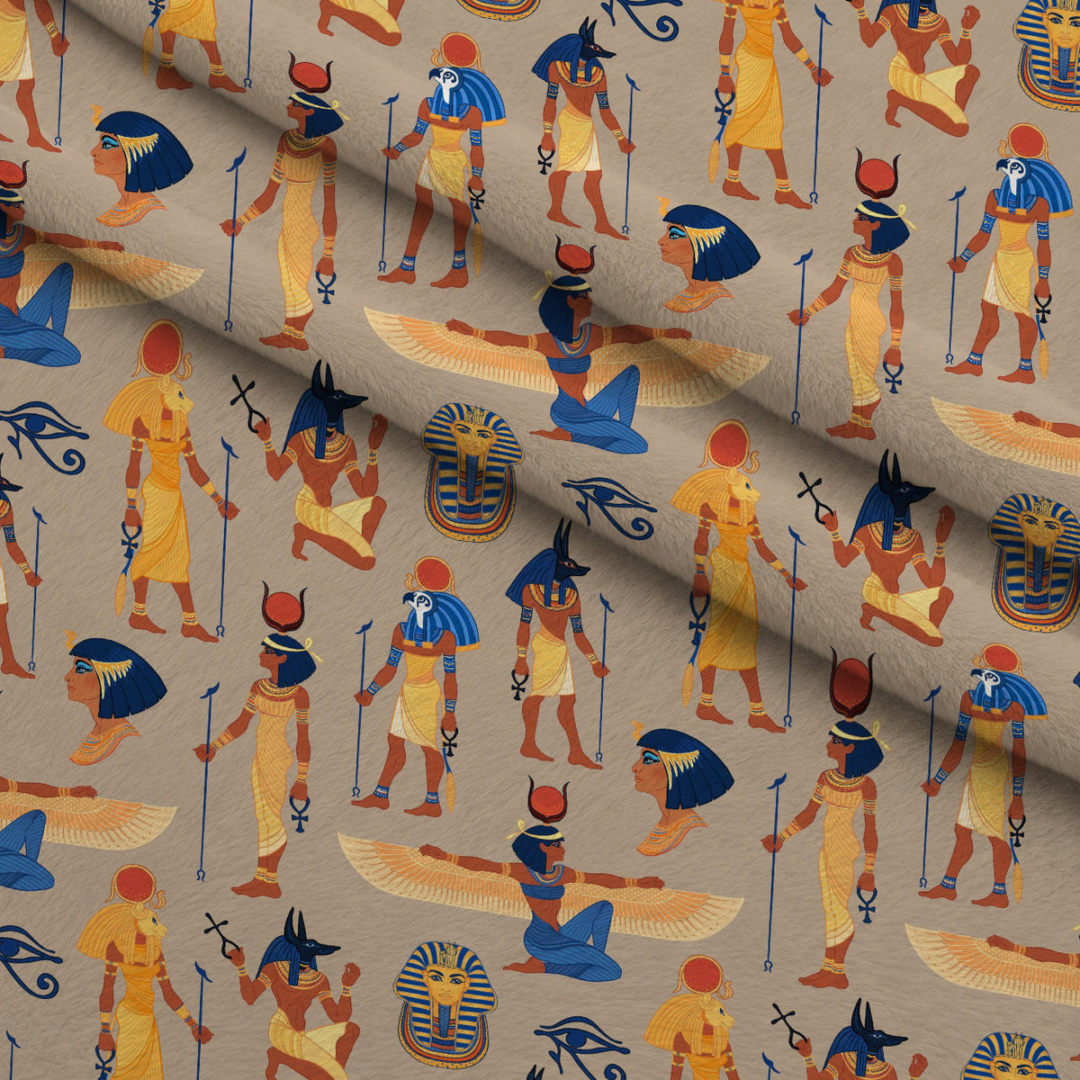 Nile Deities Pattern 8 Minky Fabric