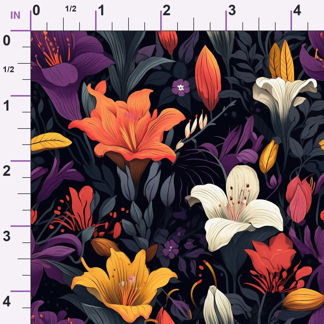 Nocturne Blooms Pattern 1 Minky Fabric