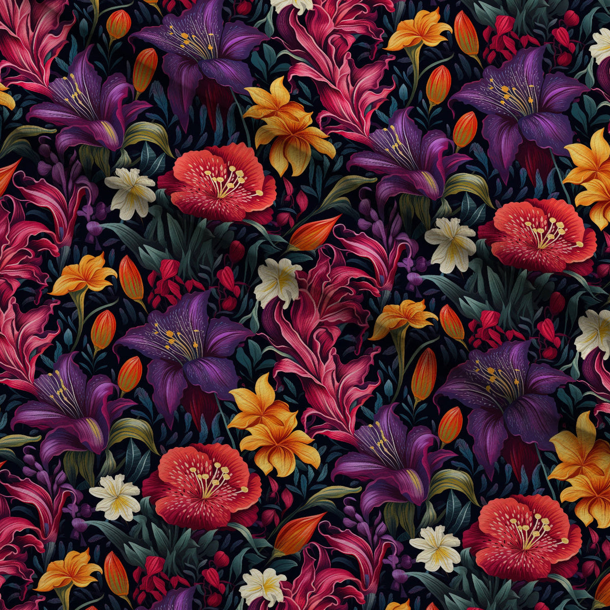 Nocturne Blooms Pattern 11 Minky Fabric