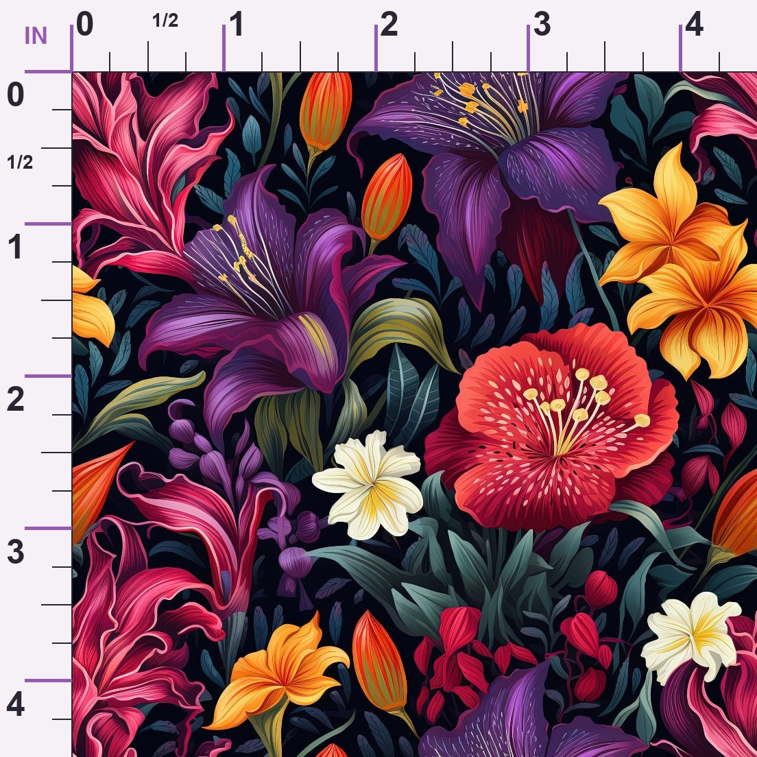 Nocturne Blooms Pattern 11 Minky Fabric