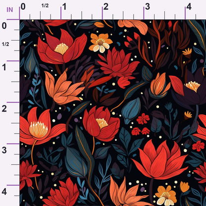 Nocturne Blooms Pattern 12 Minky Fabric