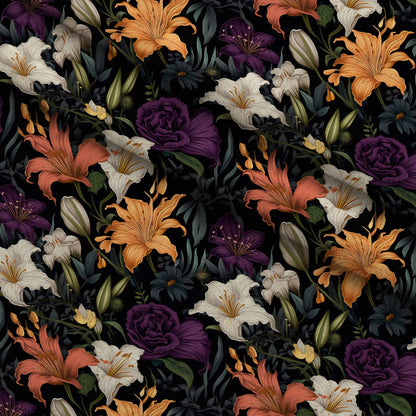 Nocturne Blooms Pattern 2 Minky Fabric