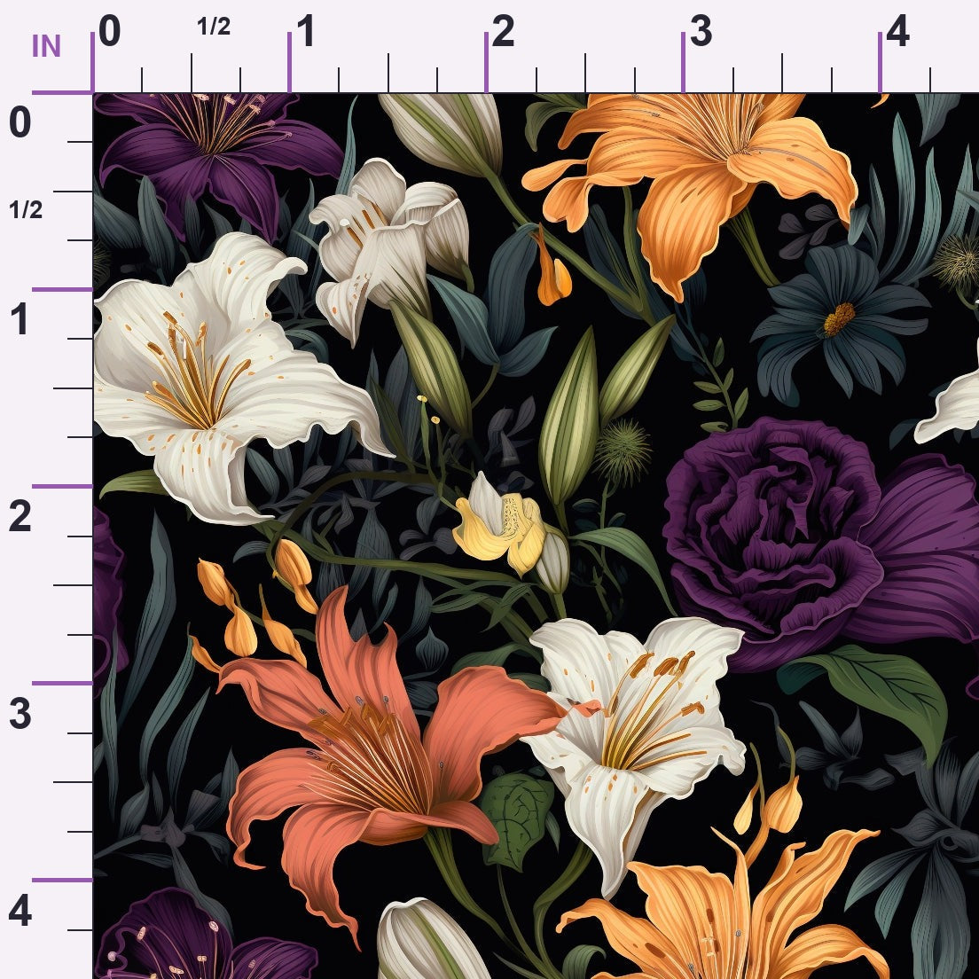 Nocturne Blooms Pattern 2 Minky Fabric