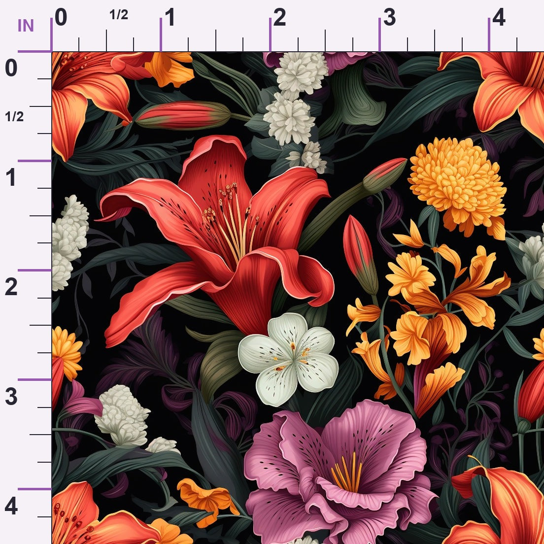 Nocturne Blooms Pattern 3 Minky Fabric
