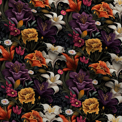 Nocturne Blooms Pattern 4 Minky Fabric