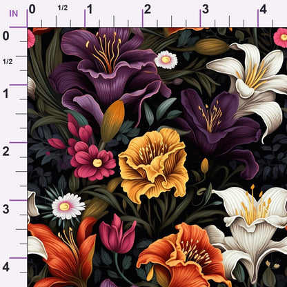 Nocturne Blooms Pattern 4 Minky Fabric
