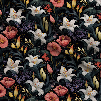 Nocturne Blooms Pattern 5 Minky Fabric
