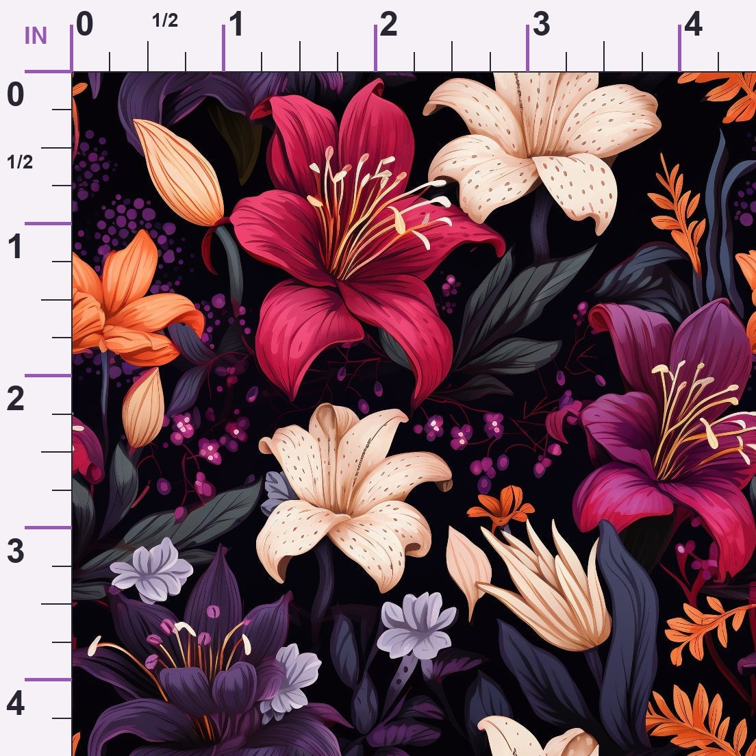 Nocturne Blooms Pattern 7 Minky Fabric