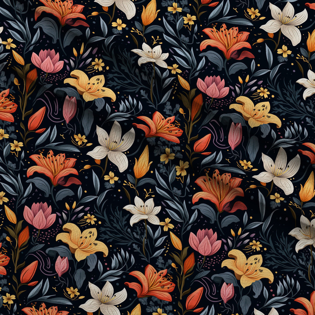 Nocturne Blooms Pattern 8 Minky Fabric