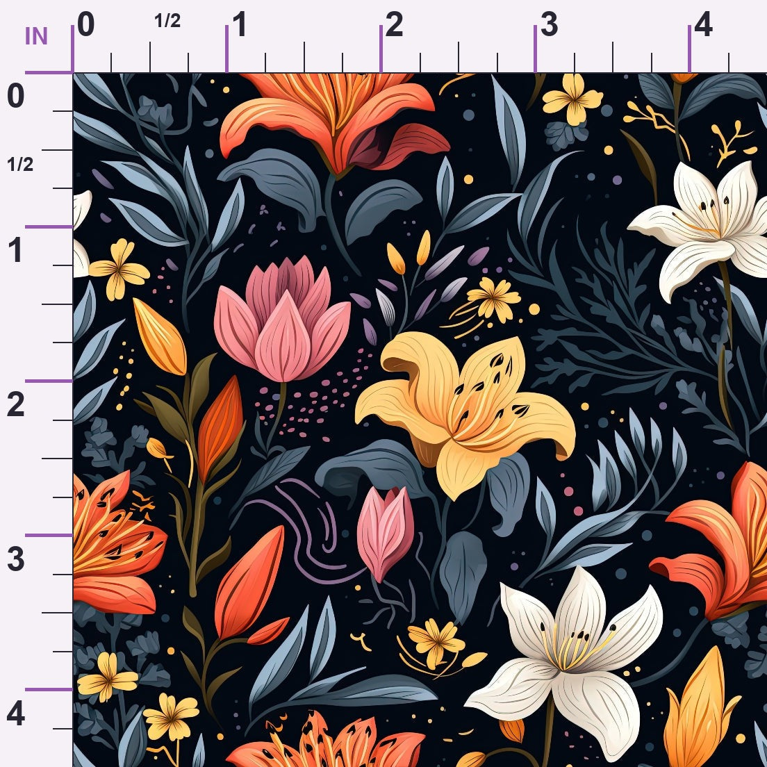 Nocturne Blooms Pattern 8 Minky Fabric