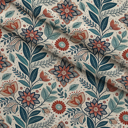 Nordic Bloom Pattern 10 Minky Fabric