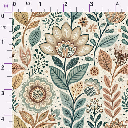 Nordic Bloom Pattern 2 Minky Fabric