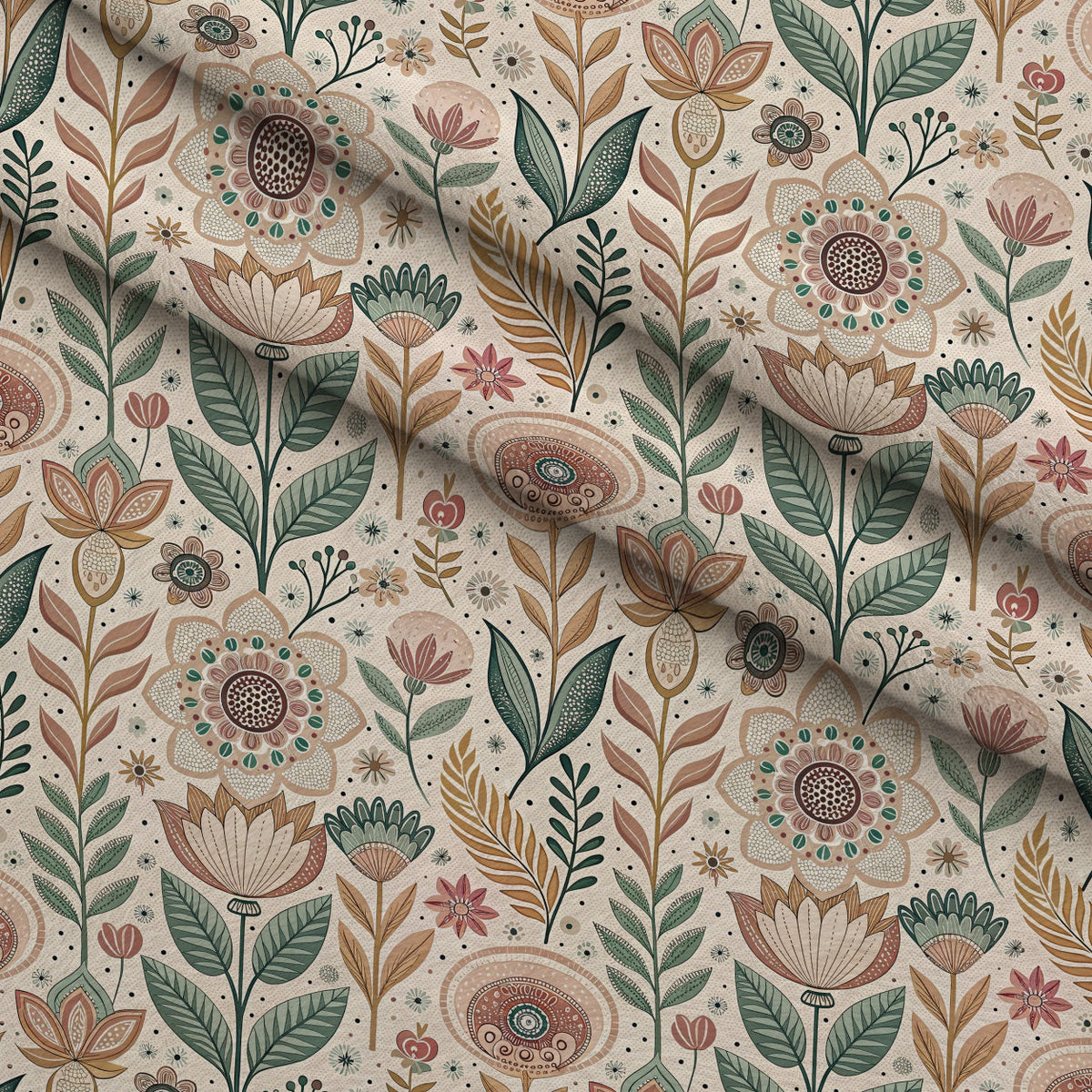 Nordic Bloom Pattern 3 Minky Fabric