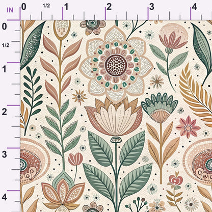 Nordic Bloom Pattern 3 Minky Fabric