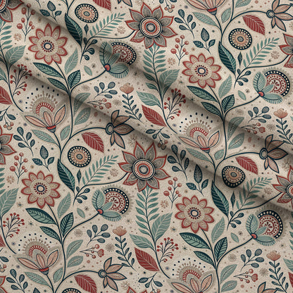 Nordic Bloom Pattern 4 Minky Fabric