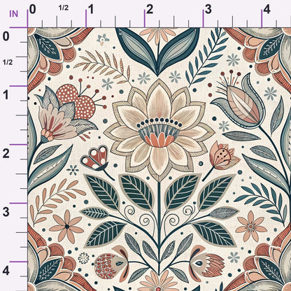 Nordic Bloom Pattern 5 Minky Fabric