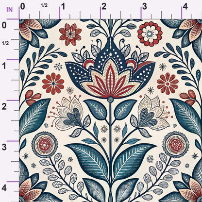 Nordic Bloom Pattern 6 Minky Fabric