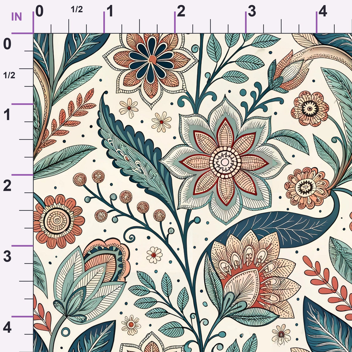 Nordic Bloom Pattern 7 Minky Fabric