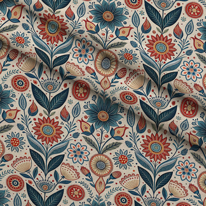 Nordic Bloom Pattern 8 Minky Fabric