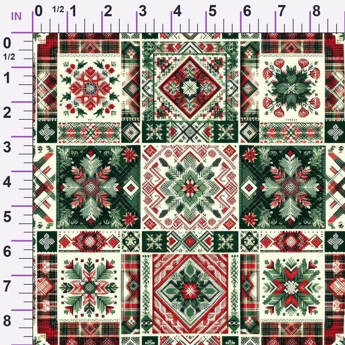 Nordic Noel Pattern 7 Minky Fabric