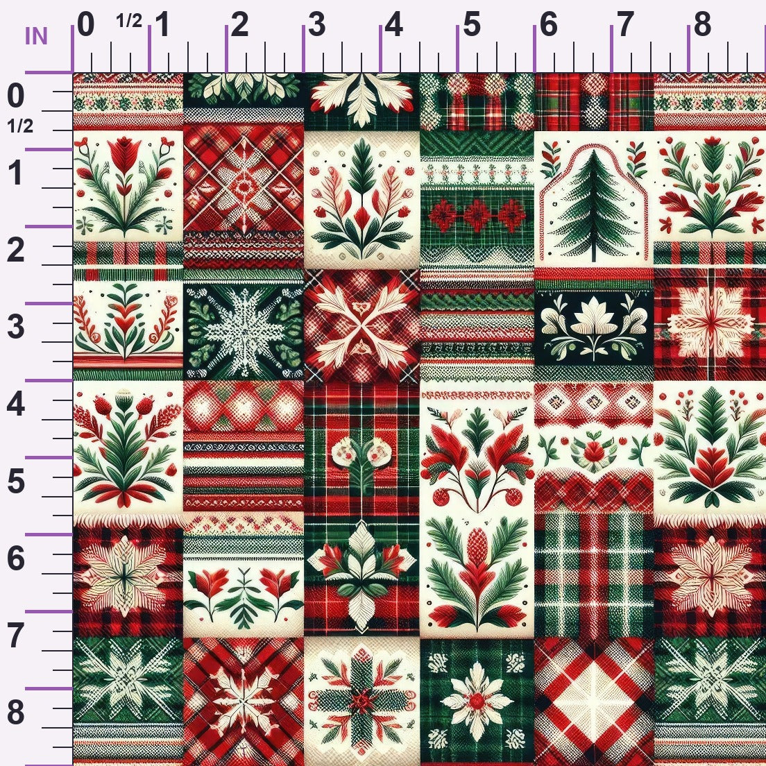 Nordic Noel Pattern 8 Minky Fabric